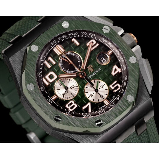 Audemars Piguet-Royal Oak Offshore 26405CE 44mm SS/RU Green Dial TKF A7750