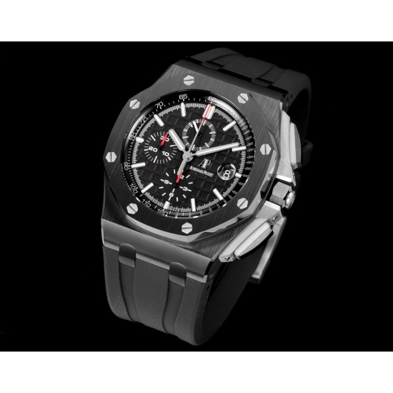 Audemars Piguet-Royal Oak Offshore 26402CE 44mm Cer/RU Black Dial TKF A7750