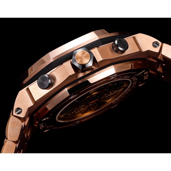 Audemars Piguet-Royal Oak Offshore 26470OR 42mm RG/RG Black Dial TKF A7750