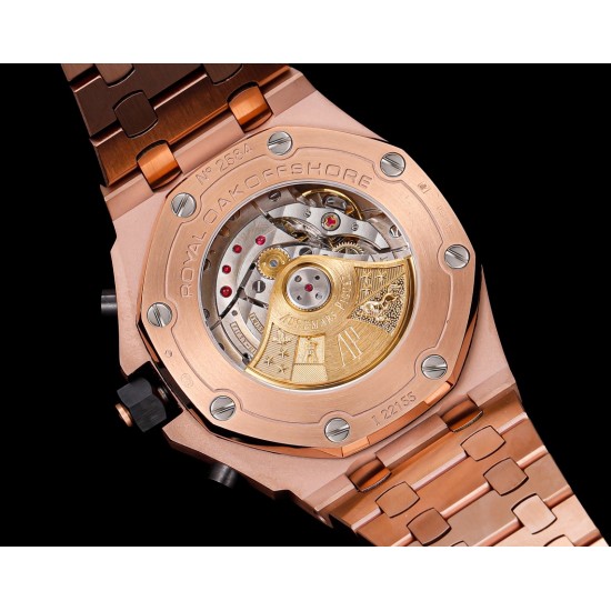 Audemars Piguet-Royal Oak Offshore 26470OR 42mm RG/RG Black Dial TKF A7750