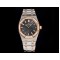 Audemars Piguet-Royal Oak Ladies 33mm 67651 Dia RG/SS Black TKF Swiss Qtz