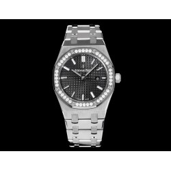 Audemars Piguet-Royal Oak Ladies 67651 33mm Dia SS/SS Black TKF Swiss Qtz