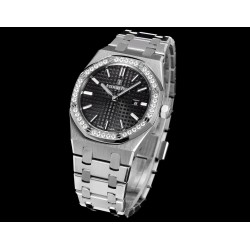 Audemars Piguet-Royal Oak Ladies 67651 33mm Dia SS/SS Black TKF Swiss Qtz