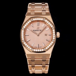Audemars Piguet-Royal Oak Ladies 67651 33mm Dia RG/RG Rose Gold TKF Swiss Qtz