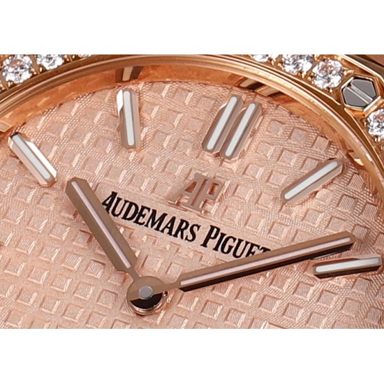 Audemars Piguet-Royal Oak Ladies 67651 33mm Dia RG/RG Rose Gold TKF Swiss Qtz
