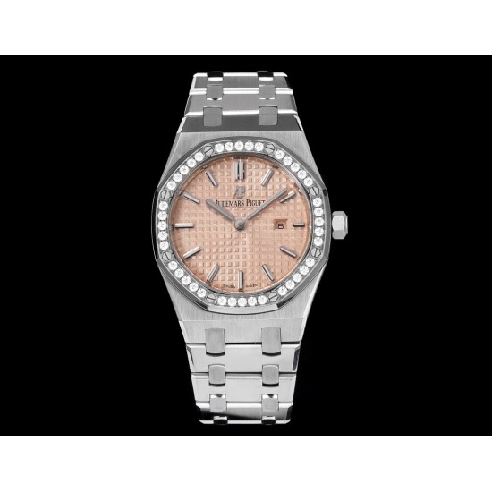 Audemars Piguet-Royal Oak Ladies 67651 33mm Dia SS/SS Rose gold TKF Swiss Qtz