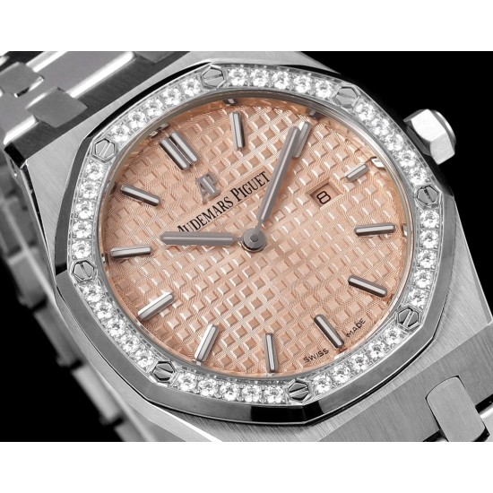 Audemars Piguet-Royal Oak Ladies 67651 33mm Dia SS/SS Rose gold TKF Swiss Qtz