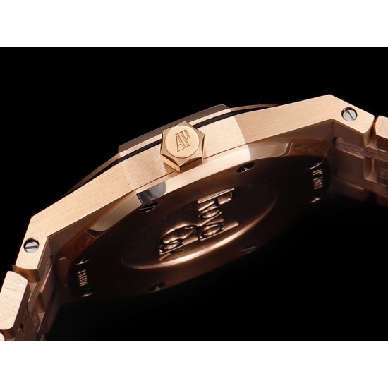 Audemars Piguet-Royal Oak Ladies 67651 33mm Dia RG/RG Brown TKF Swiss Qtz