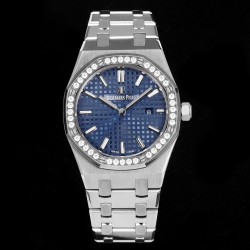 Audemars Piguet-Royal Oak Ladies 67651 33mm Dia SS/SS Blue TKF Swiss Qtz