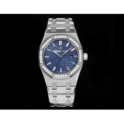 Audemars Piguet-Royal Oak Ladies 67651 33mm Dia SS/SS Blue TKF Swiss Qtz