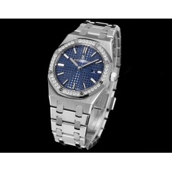 Audemars Piguet-Royal Oak Ladies 67651 33mm Dia SS/SS Blue TKF Swiss Qtz