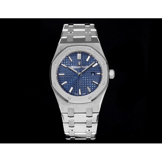 Audemars Piguet-Royal Oak Ladies 67650 33mm SS/SS Blue TKF Swiss Qtz