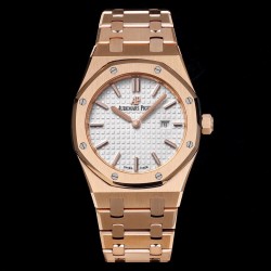 Audemars Piguet-Royal Oak Ladies 67650 33mm RG/RG White TKF Swiss Qtz