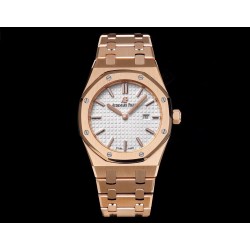 Audemars Piguet-Royal Oak Ladies 67650 33mm RG/RG White TKF Swiss Qtz