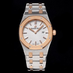 Audemars Piguet-Royal Oak Ladies 67650 33mm RG/SS White TKF Swiss Qtz