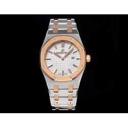 Audemars Piguet-Royal Oak Ladies 67650 33mm RG/SS White TKF Swiss Qtz