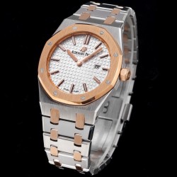 Audemars Piguet-Royal Oak Ladies 67650 33mm RG/SS White TKF Swiss Qtz