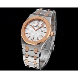Audemars Piguet-Royal Oak Ladies 67650 33mm RG/SS White TKF Swiss Qtz