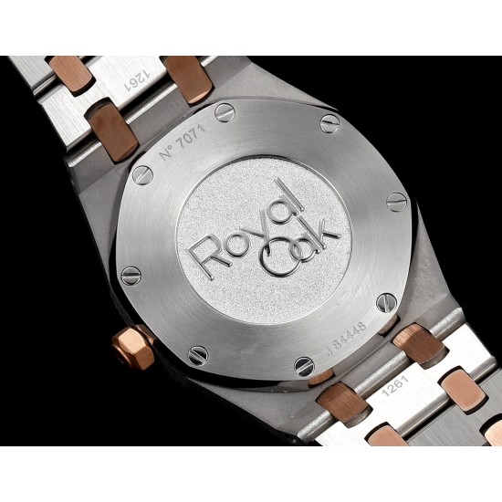 Audemars Piguet-Royal Oak Ladies 67650 33mm RG/SS White TKF Swiss Qtz