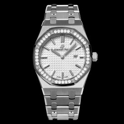 Audemars Piguet-Royal Oak Ladies 67651 33mm Dia SS/SS White TKF Swiss Qtz