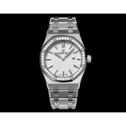 Audemars Piguet-Royal Oak Ladies 67651 33mm Dia SS/SS White TKF Swiss Qtz