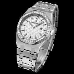 Audemars Piguet-Royal Oak Ladies 67651 33mm Dia SS/SS White TKF Swiss Qtz