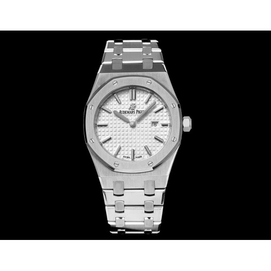 Audemars Piguet-Royal Oak Ladies 67650 33mm SS/SS White TKF Swiss Qtz