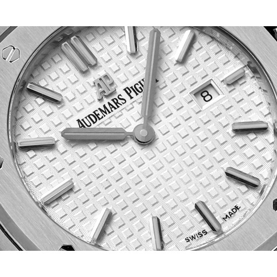 Audemars Piguet-Royal Oak Ladies 67650 33mm SS/SS White TKF Swiss Qtz