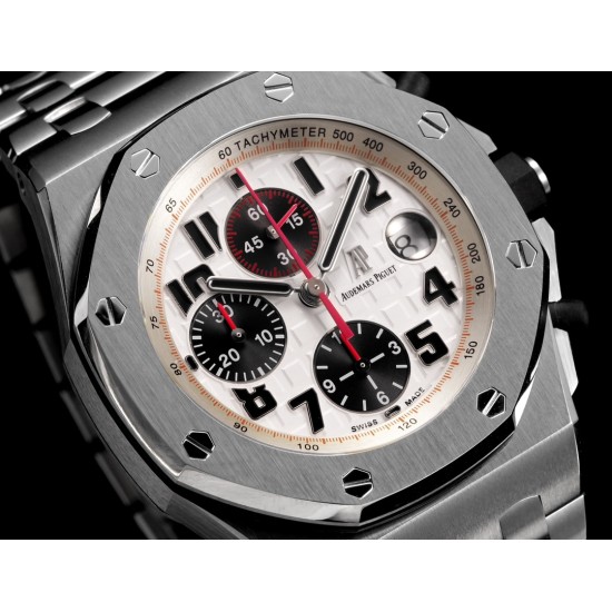 Audemars Piguet-Royal Oak Offshore 26170ST 42mm SS/SS White Dial TKF A7750