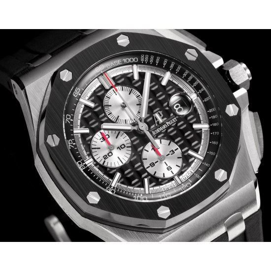 Audemars Piguet-Royal Oak Offshore 26400IO 44mm SS/RU Black Dial TKF A7750