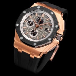 Audemars Piguet-Royal Oak Offshore 26401RO 44mm RG/RU Black/Grey Dial TKF A7750