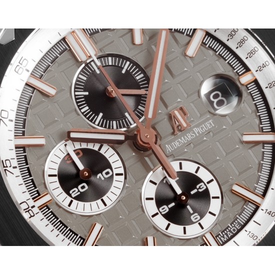 Audemars Piguet-Royal Oak Offshore 26401RO 44mm RG/RU Black/Grey Dial TKF A7750