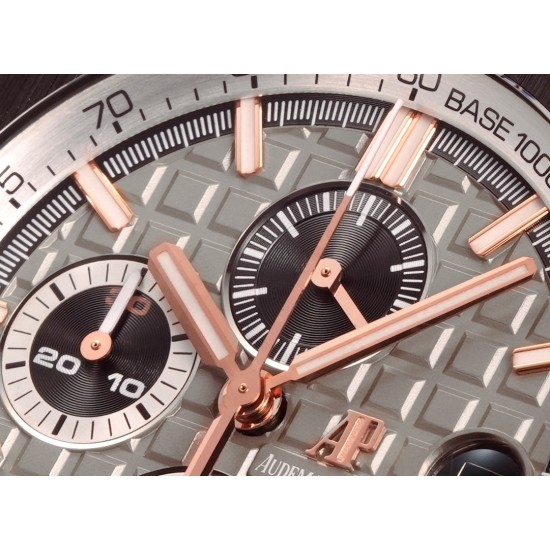 Audemars Piguet-Royal Oak Offshore 26401RO 44mm RG/RU Black/Grey Dial TKF A7750