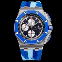 Audemars Piguet-Royal Oak Offshore 26400SO Camouflage 44mm SS/RU Blue Dial TKF A7750