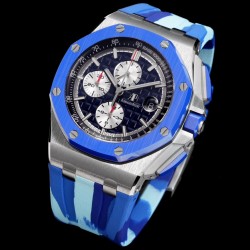 Audemars Piguet-Royal Oak Offshore 26400SO Camouflage 44mm SS/RU Blue Dial TKF A7750