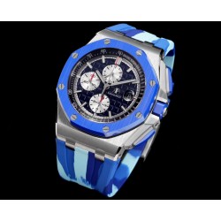 Audemars Piguet-Royal Oak Offshore 26400SO Camouflage 44mm SS/RU Blue Dial TKF A7750