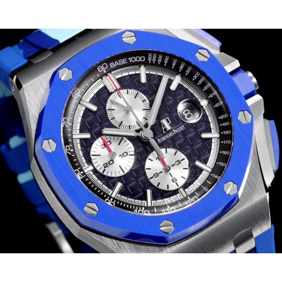 Audemars Piguet-Royal Oak Offshore 26400SO Camouflage 44mm SS/RU Blue Dial TKF A7750