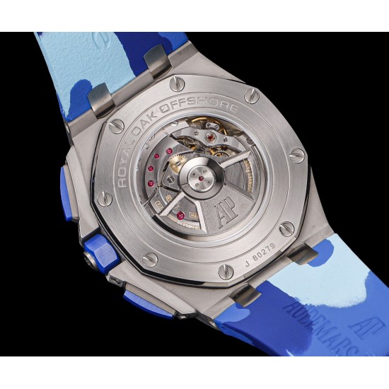 Audemars Piguet-Royal Oak Offshore 26400SO Camouflage 44mm SS/RU Blue Dial TKF A7750