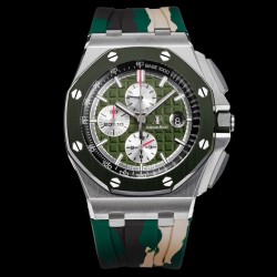 Audemars Piguet-Royal Oak Offshore 26400SO Camouflage 44mm SS/RU Green Dial TKF A7750
