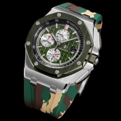 Audemars Piguet-Royal Oak Offshore 26400SO Camouflage 44mm SS/RU Green Dial TKF A7750