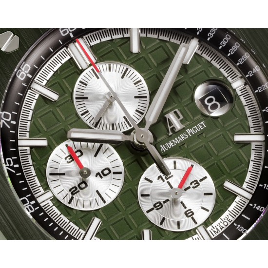 Audemars Piguet-Royal Oak Offshore 26400SO Camouflage 44mm SS/RU Green Dial TKF A7750