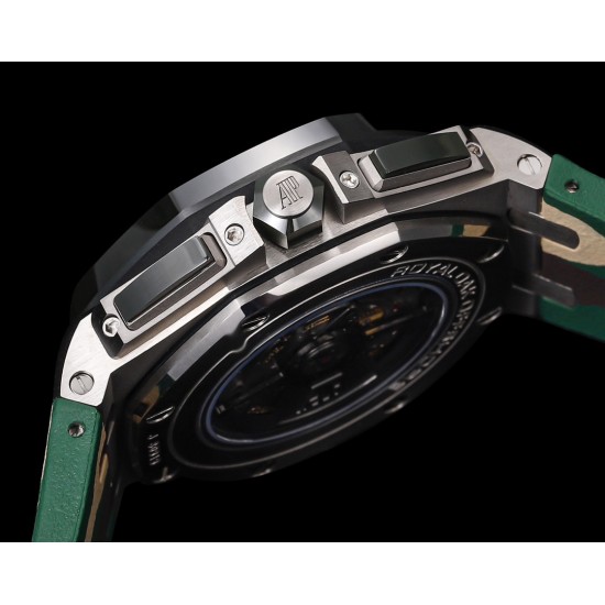 Audemars Piguet-Royal Oak Offshore 26400SO Camouflage 44mm SS/RU Green Dial TKF A7750