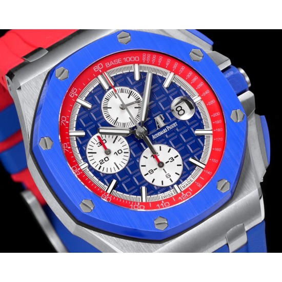 Audemars Piguet-Royal Oak Offshore 44mm SS/RU Blue/Red TKF V2 A3126
