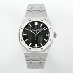 Audemars Piguet-Royal Oak 41mm 15500 SS/SS Black/Stk APSF A4302 Super Clone