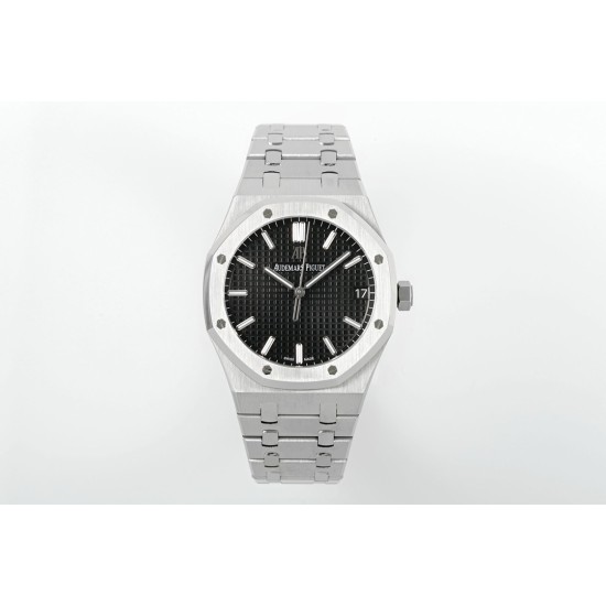Audemars Piguet-Royal Oak 41mm 15500 SS/SS Black/Stk APSF A4302 Super Clone