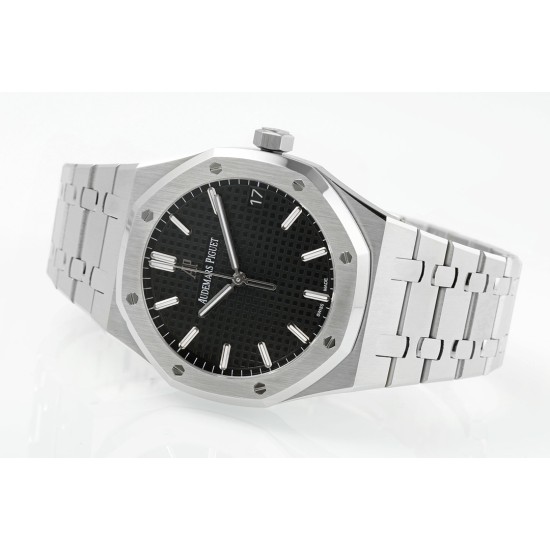 Audemars Piguet-Royal Oak 41mm 15500 SS/SS Black/Stk APSF A4302 Super Clone