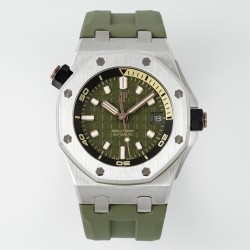 Audemars Piguet-Royal Oak Offshore Diver 15720 42mm SS/RU Green/Stk APS A4308 Super Clone