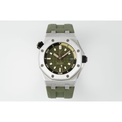 Audemars Piguet-Royal Oak Offshore Diver 15720 42mm SS/RU Green/Stk APS A4308 Super Clone