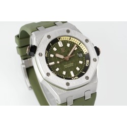 Audemars Piguet-Royal Oak Offshore Diver 15720 42mm SS/RU Green/Stk APS A4308 Super Clone