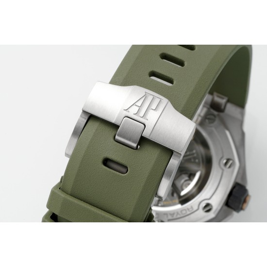 Audemars Piguet-Royal Oak Offshore Diver 15720 42mm SS/RU Green/Stk APS A4308 Super Clone